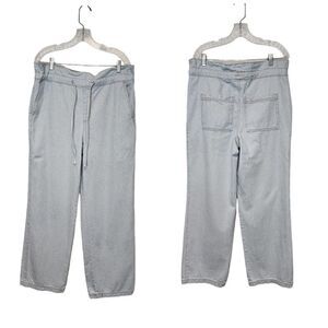 Universal Thread Womens Size 6L Pull-On Drawstring Wide Leg Jeans 100% c…